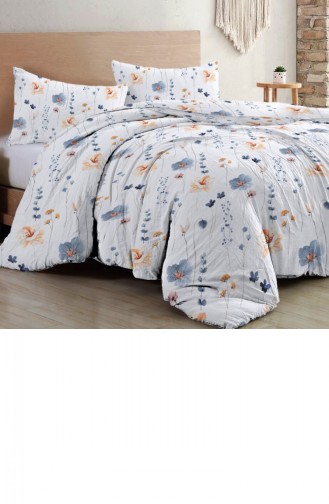 Monohome Soft Floral Luxury Çift Kişilik Pamuk Saten Nevresim Takımı