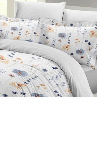 Monohome Soft Floral Luxury Çift Kişilik Pamuk Saten Nevresim Takımı