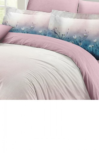 Monohome Soft Blue Luxury Çift Kişilik Pamuk Saten Nevresim Takımı