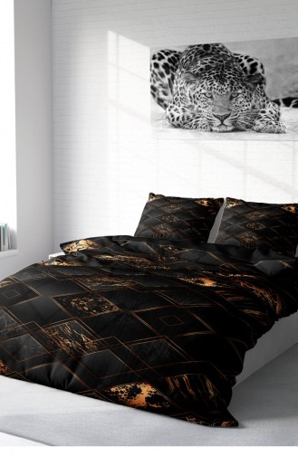 Monohome Black Suite 3D Pamuk Saten Çift Kişilik Nevresim Takımı
