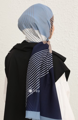 Navy Blue Shawl 1097-11