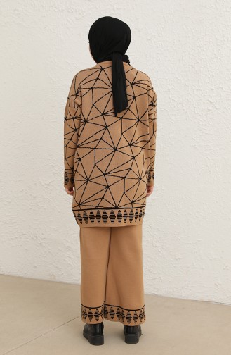 Triko Tunik Pantolon Ikili Takım 7310-01 Camel