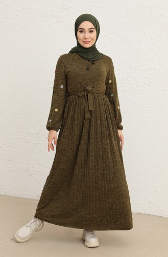 Khaki Hijab Kleider 0800-01