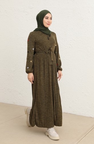 Khaki Hijab Kleider 0800-01