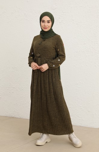 Khaki Hijab Kleider 0800-01