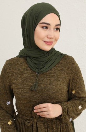 Khaki Hijab Kleider 0800-01