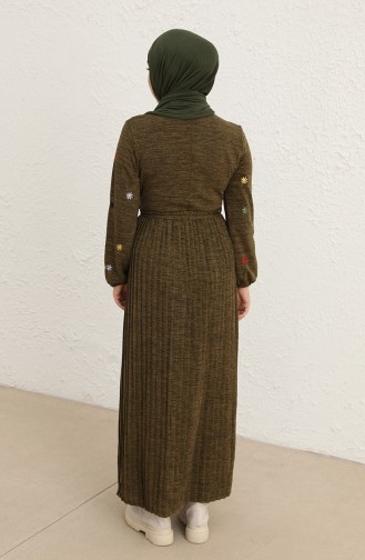 Khaki Hijab Kleider 0800-01