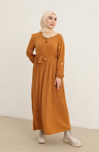 Mustard Hijab Dress 0800-02