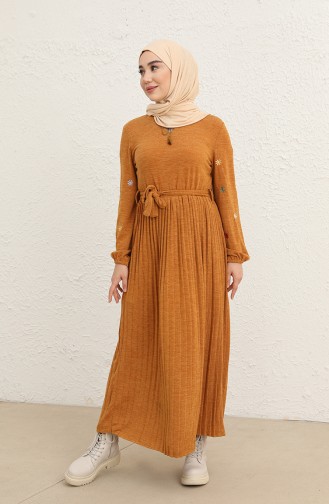 Mustard Hijab Dress 0800-02