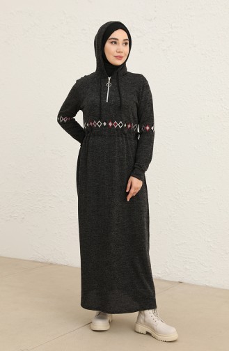 Black İslamitische Jurk 0803-02