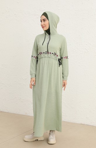 Minzengrün Hijab Kleider 0803-03