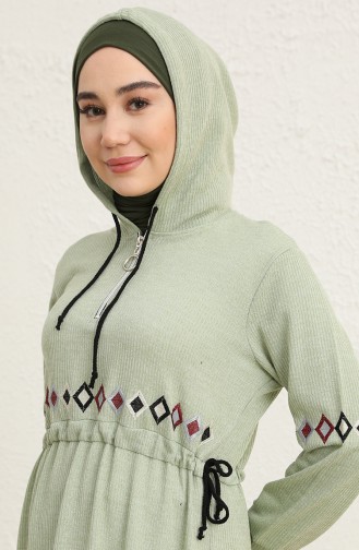 Minzengrün Hijab Kleider 0803-03