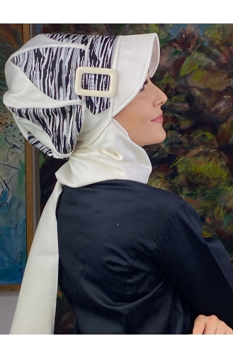 White Ready to Wear Turban 64EYL22ŞPK-01