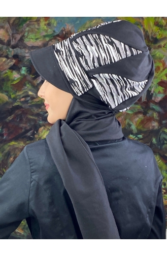 Schwarz Praktischer Turban 64EYL22ŞPK-03