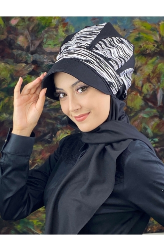 Schwarz Praktischer Turban 64EYL22ŞPK-03