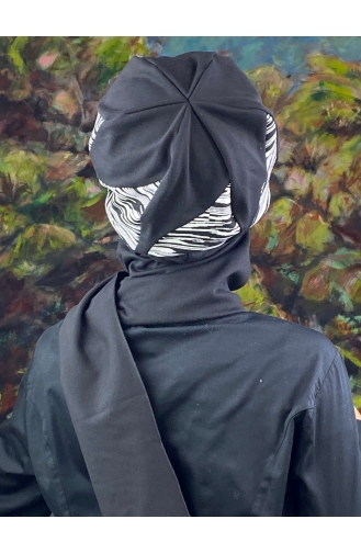 Schwarz Praktischer Turban 64EYL22ŞPK-03