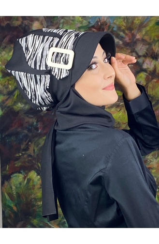 Schwarz Praktischer Turban 64EYL22ŞPK-03