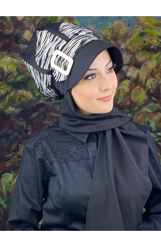 Schwarz Praktischer Turban 64EYL22ŞPK-03