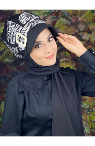 Schwarz Praktischer Turban 64EYL22ŞPK-03