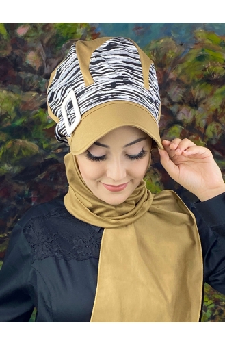 Milk Coffee Ready to Wear Turban 64EYL22ŞPK-06