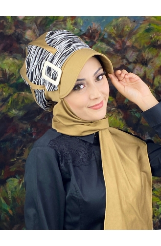 Milk Coffee Ready to Wear Turban 64EYL22ŞPK-06