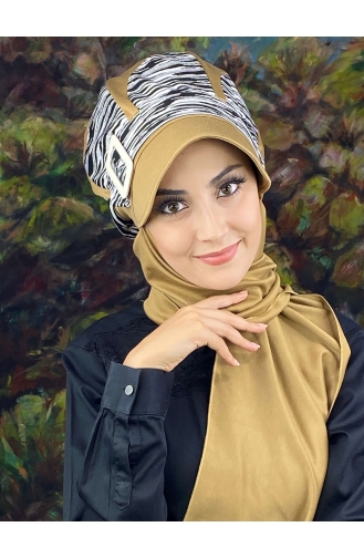 Milk Coffee Ready to Wear Turban 64EYL22ŞPK-06