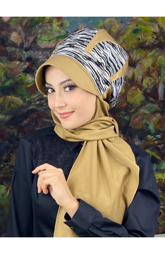 Milk Coffee Ready to Wear Turban 64EYL22ŞPK-06