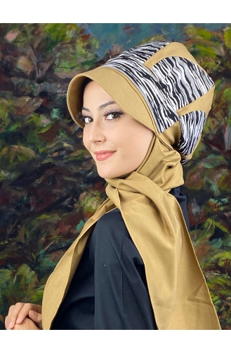 Milk Coffee Ready to Wear Turban 64EYL22ŞPK-06