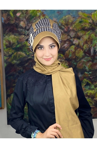 Milk Coffee Ready to Wear Turban 14EYL22ŞPK-03