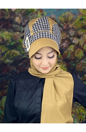 Milk Coffee Ready to Wear Turban 14EYL22ŞPK-03