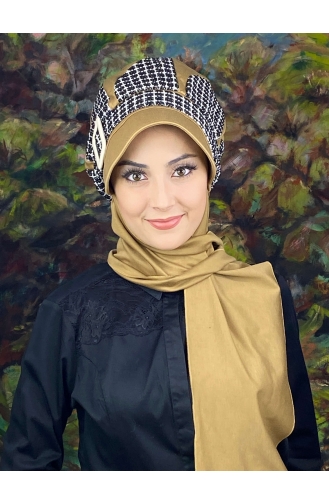 Milk Coffee Ready to Wear Turban 14EYL22ŞPK-03