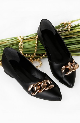Schwarz Damen Ballerinas 0205-01