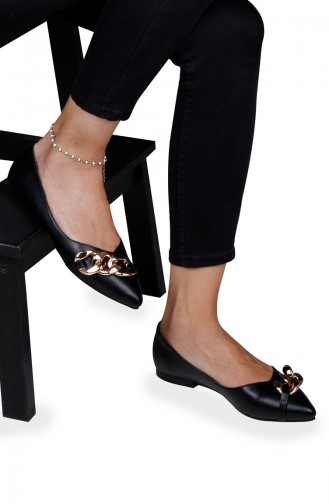 Schwarz Damen Ballerinas 0205-01
