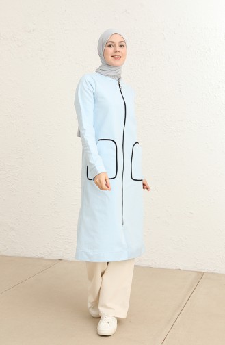 Fermuarlı Ara Boy Kap 15049-03 Bebe Mavisi