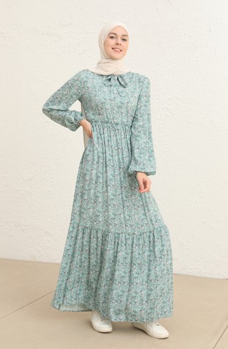 فستان أخضر 60285-01