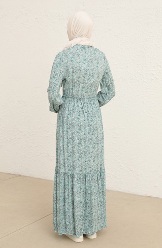 Green Almond Hijab Dress 60285-01