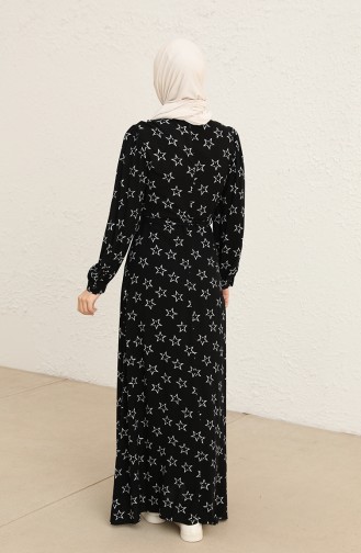 Schwarz Hijab Kleider 60291-01