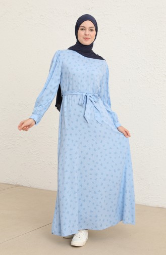 Blau Hijab Kleider 60293-01