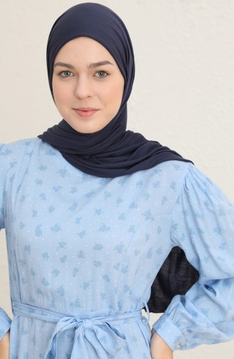 Blau Hijab Kleider 60293-01