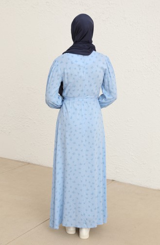 Blau Hijab Kleider 60293-01