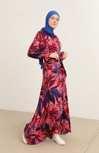 Lila Hijab Kleider 60296-01
