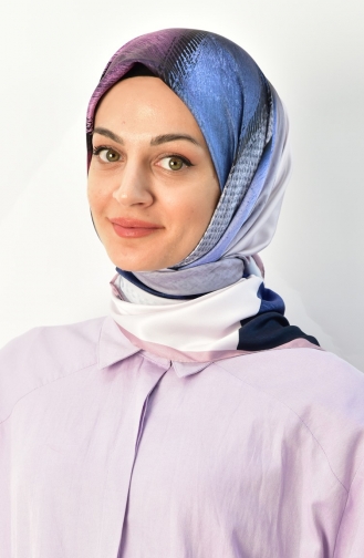 Rayon Dijital Baskı Desenli Eşarp 000028-11 Pudra