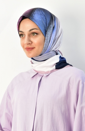 Rayon Dijital Baskı Desenli Eşarp 000028-11 Pudra
