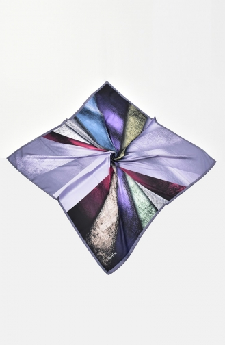 Rayon Dijital Baskı Desenli Eşarp 000028-09 Mor