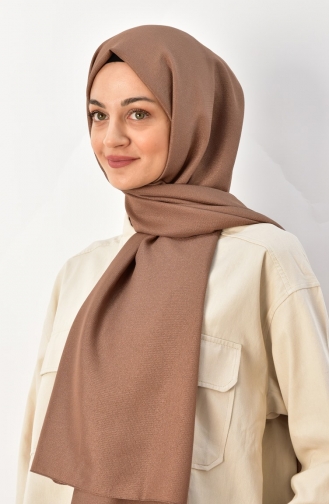 Safir Abiye Düz Şal 000027-14 Kahverengi
