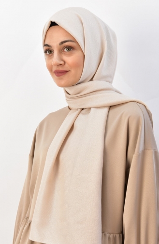 Safir Abiye Düz Şal 000027-17 Kum Beji