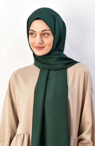 Safir Abiye Düz Şal 000027-25 Zümrüt Yeşili