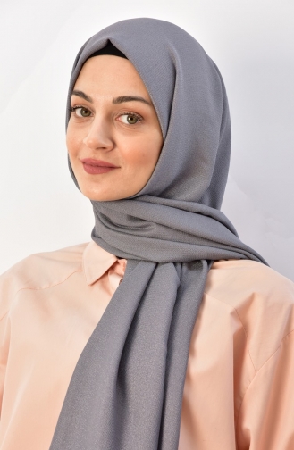 Safir Abiye Düz Şal 000027-04 Antrasit