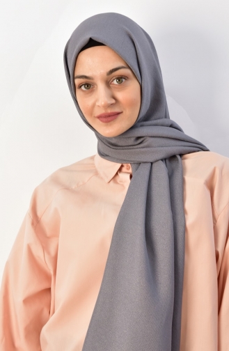 Safir Abiye Düz Şal 000027-04 Antrasit