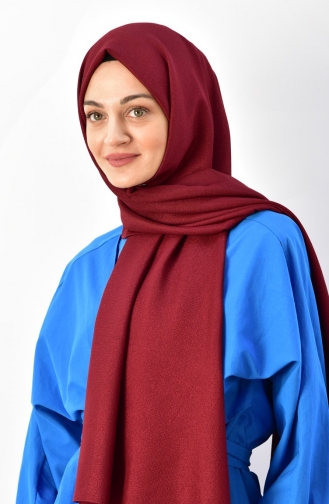 Safir Abiye Düz Şal 000027-07 Bordo